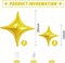 12PCS Gold Star Foil Balloons Set – 26 Inch & 10 Inch Four-Point Star Helium Balloons for Birthday, Graduation, Anniversary, Baby Shower, and Wedding Party Decorations
